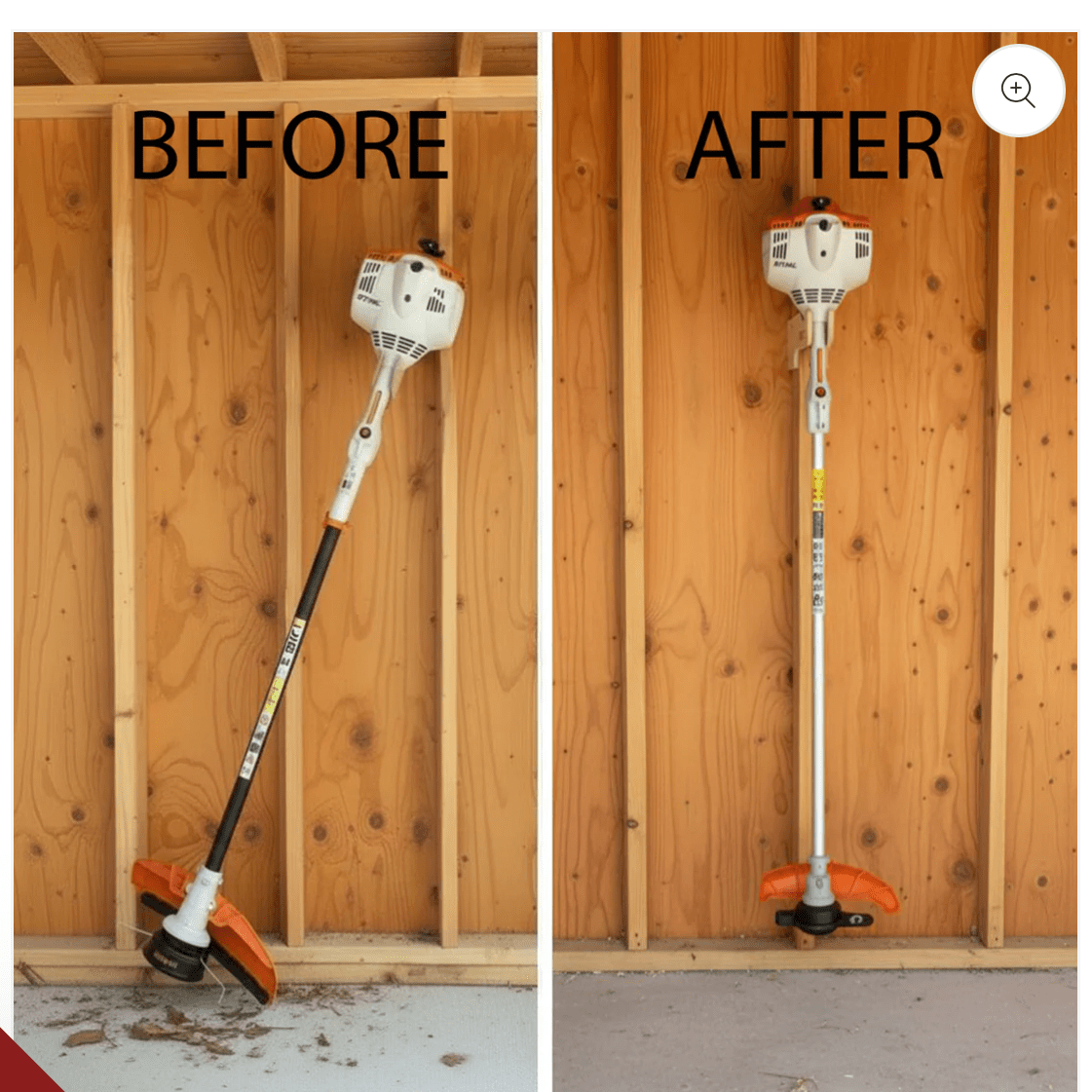 Weed Whacker Organizer – Shed Tool Rack for Yard Storage - Tampa Home & Garden Store