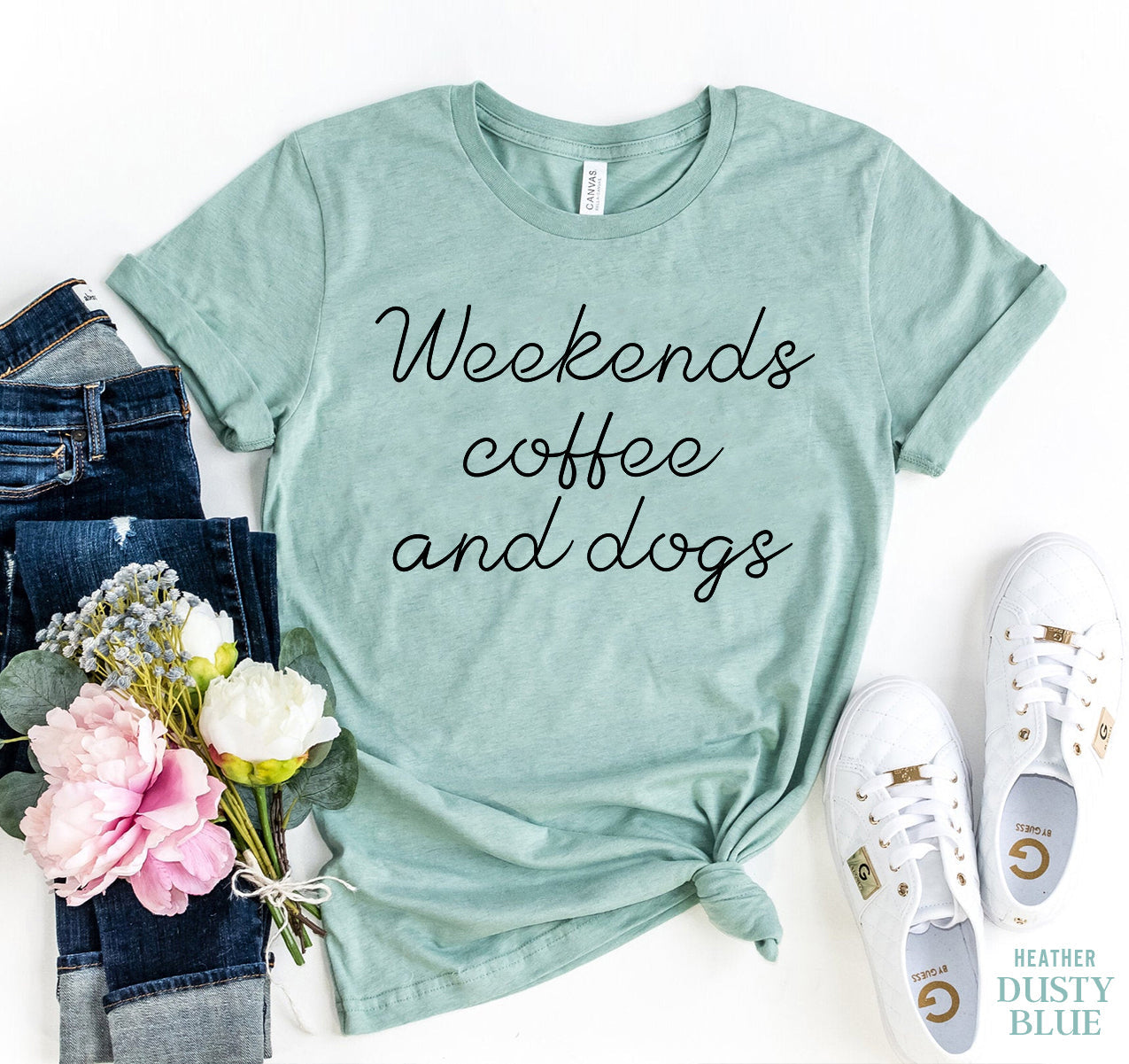 Weekends Coffee And Dogs T-Shirt - Tampa Home & Garden Store