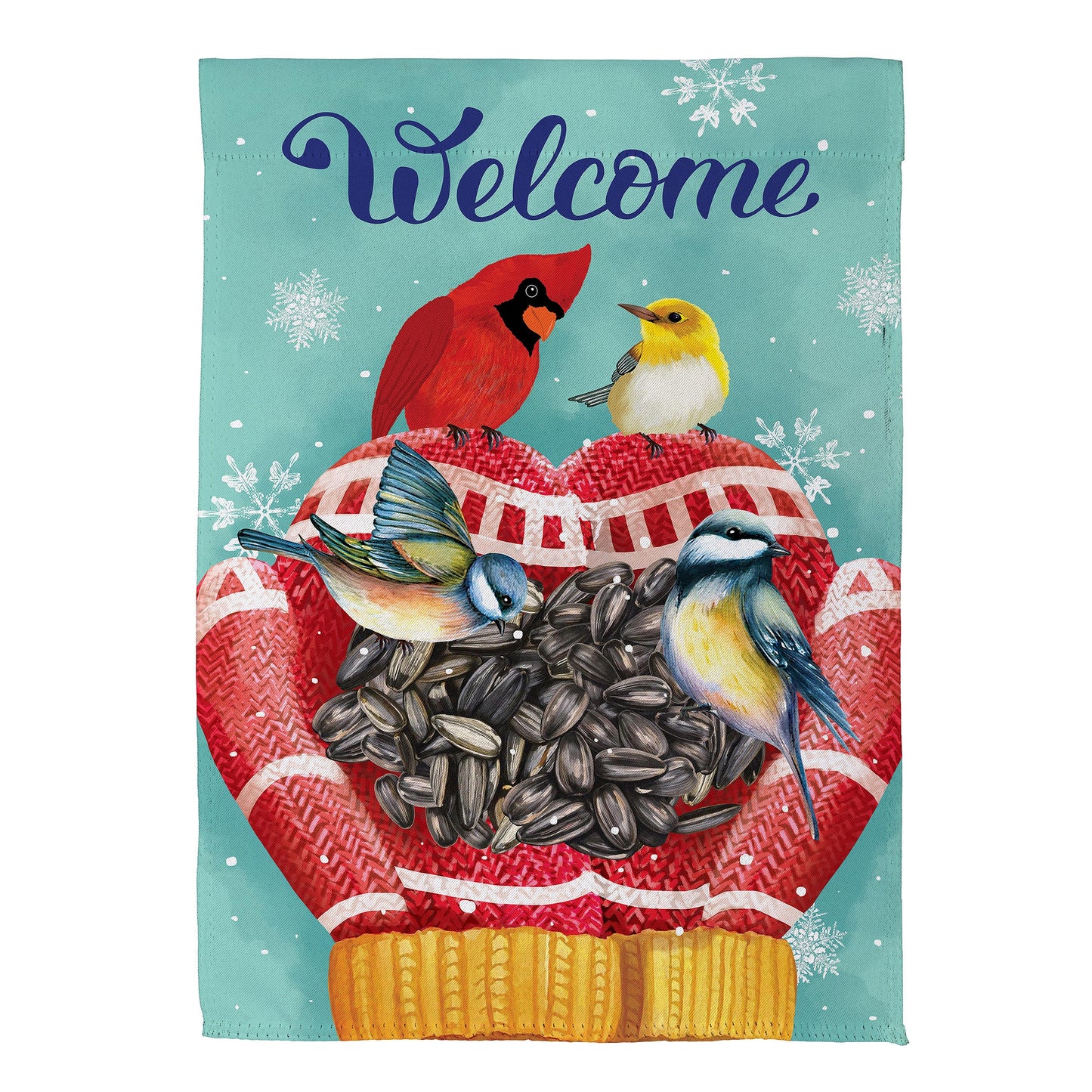 Welcome Bird Friends Suede House Flag - Tampa Home & Garden Store