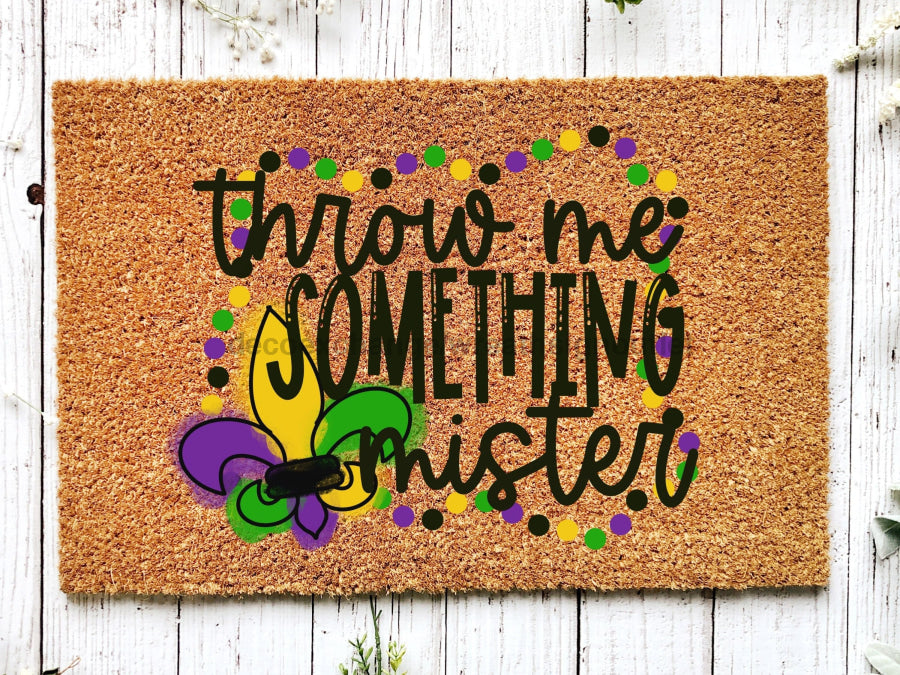 Welcome Mardi Gras Masks Doormat | Nola Housewarming Gift | Fat Tuesday | Doormat Closing Gift | Welcome Doormat | Front Door Home Door Mat - Tampa Home & Garden Store