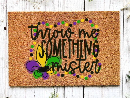 Welcome Mardi Gras Masks Doormat | Nola Housewarming Gift | Fat Tuesday | Doormat Closing Gift | Welcome Doormat | Front Door Home Door Mat - Tampa Home & Garden Store
