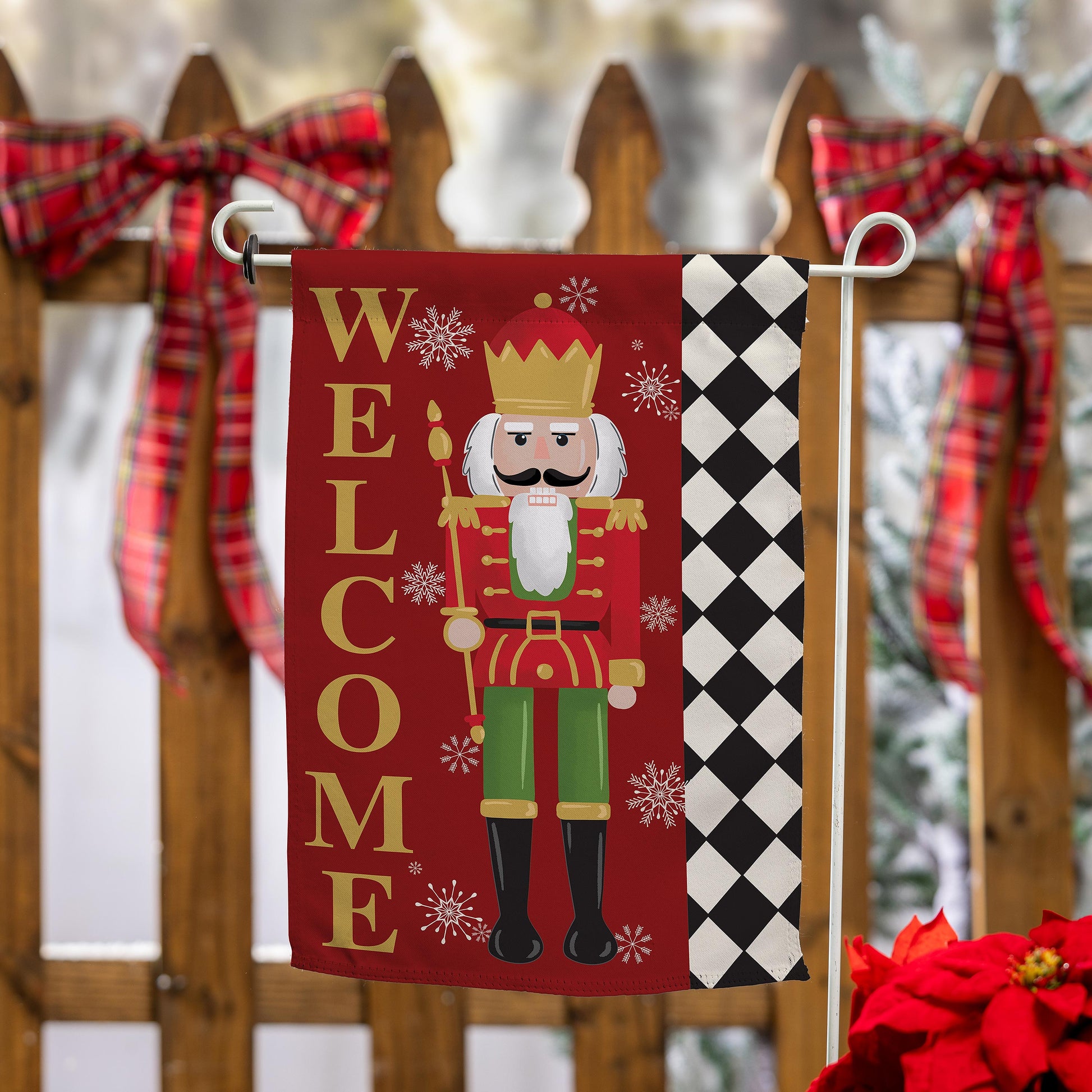 Welcome Nutcracker Suede Garden Flag - Tampa Home & Garden Store