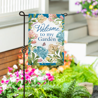 Welcome To My Garden Burlap Garden Flag - Tampa Home & Garden Store