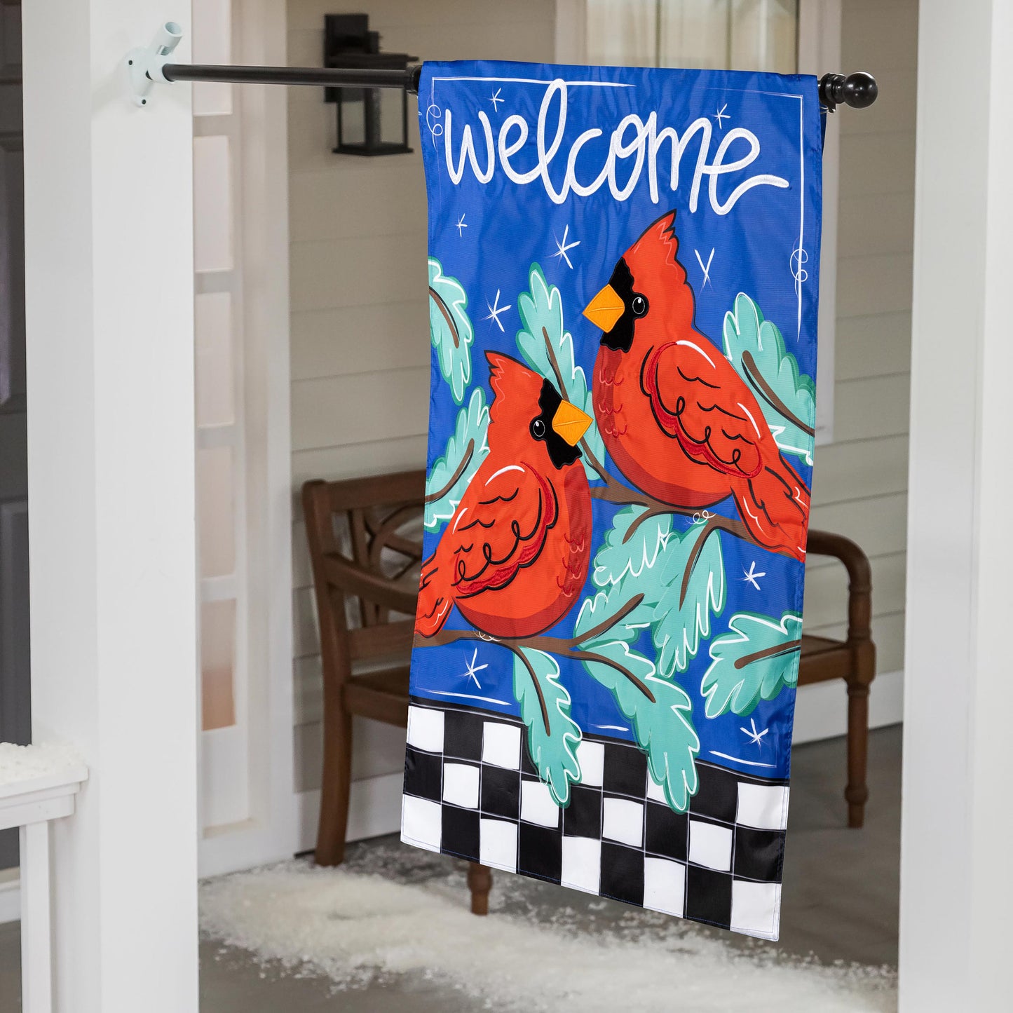 Welcome Winter Friends Applique House Flag - Tampa Home & Garden Store