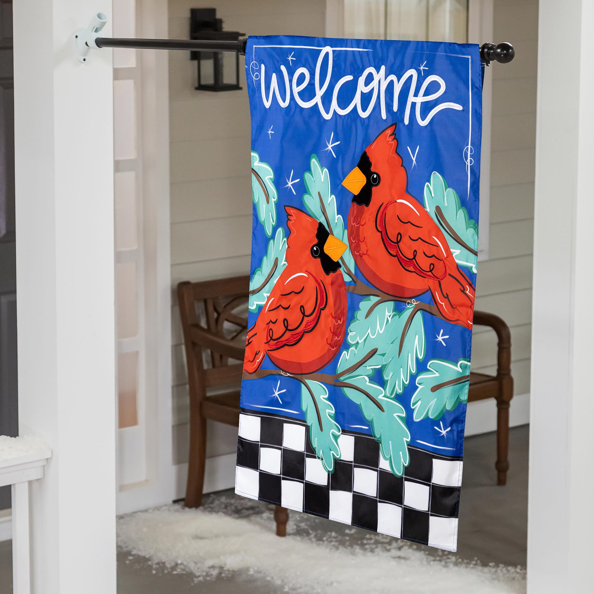 Welcome Winter Friends Applique House Flag - Tampa Home & Garden Store