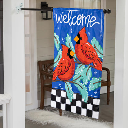 Welcome Winter Friends Applique House Flag - Tampa Home & Garden Store