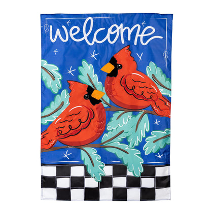 Welcome Winter Friends Applique House Flag - Tampa Home & Garden Store