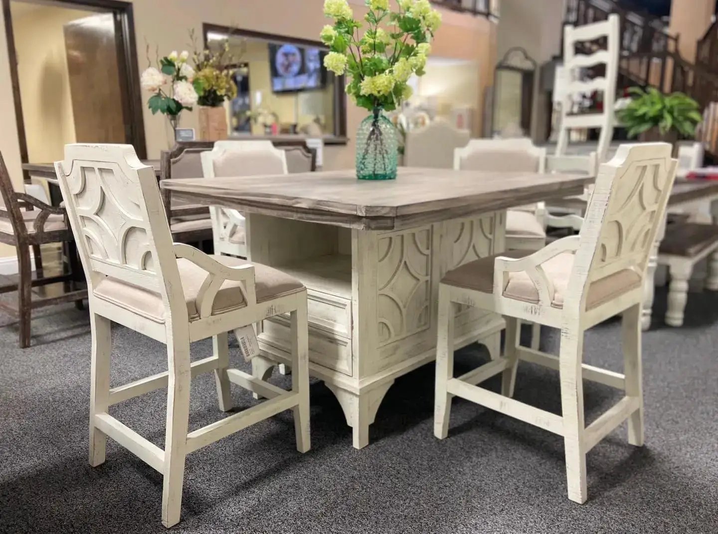 Westgate Solid Wood Pub Table Set with Stools