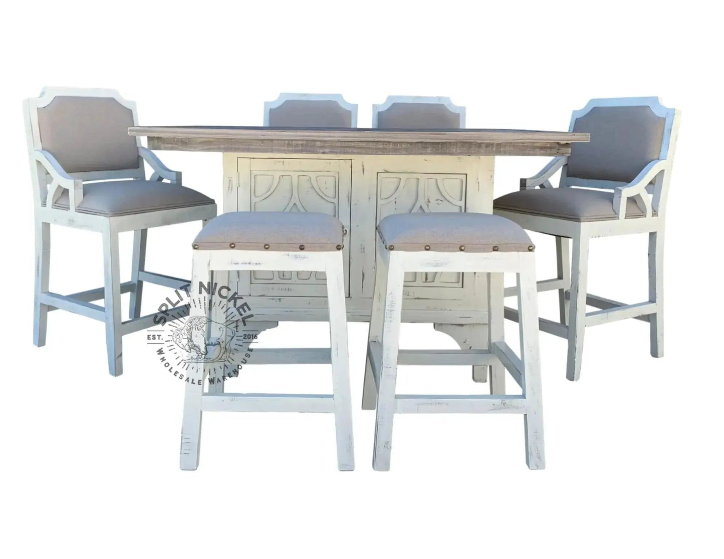 Westgate Solid Wood Pub Table Set with Stools
