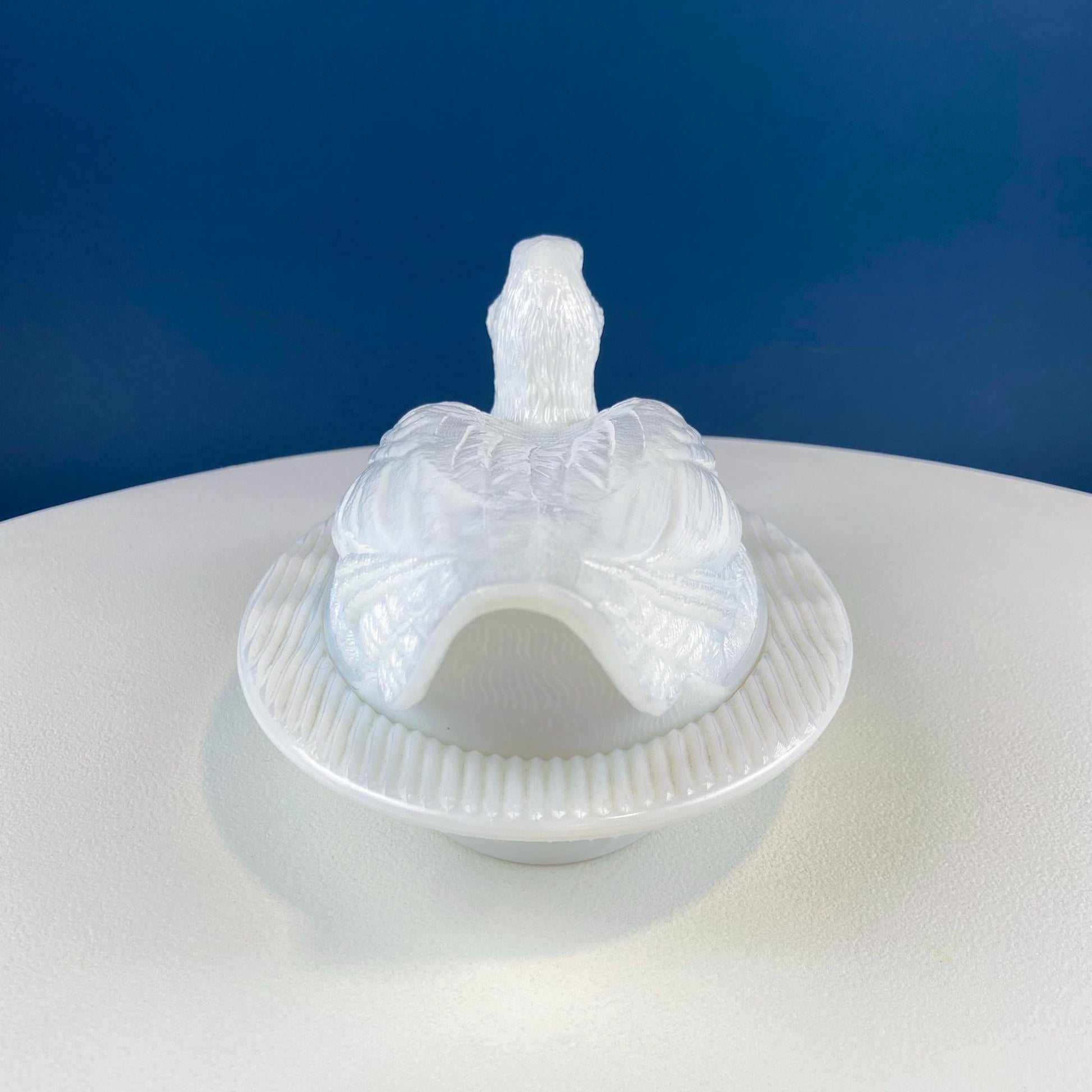 Westmoreland Milk Glass Duck Dish. Vintage Duck Butter or Serving Dish. White Bird Bowl with Cover. Modern Farmhouse. French Country. - Tampa Home & Garden Store