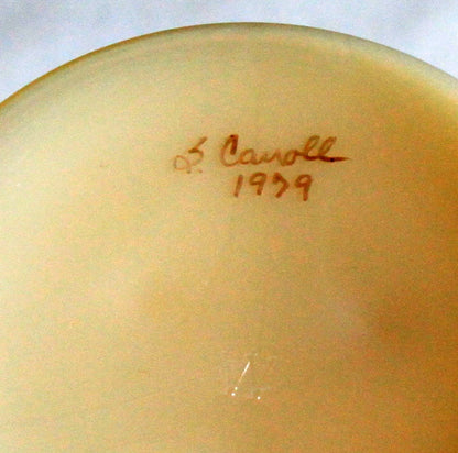 Westmoreland Milk Glass Footed Bowl. Hand Painted and Signed by Artist. - Tampa Home & Garden Store