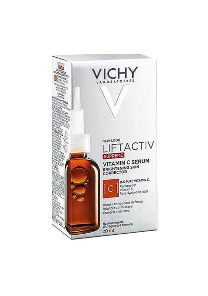 Vichy Liftactiv Vitamin C Serum bottle with dropper and white box, 15% vitamin C, 20 ml on Tampa Home & Garden Store