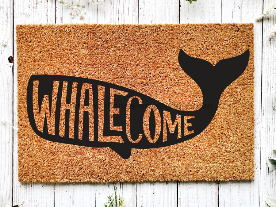 Whale Doormat "Whalecome" Funny Whale Welcome Door Mat - Tampa Home & Garden Store