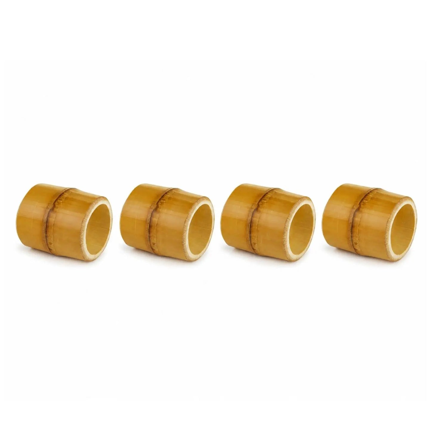 Brazilian Bamboo Napkin Ring set of 4 in golden bamboo finish on Tampa Home & Garden Store