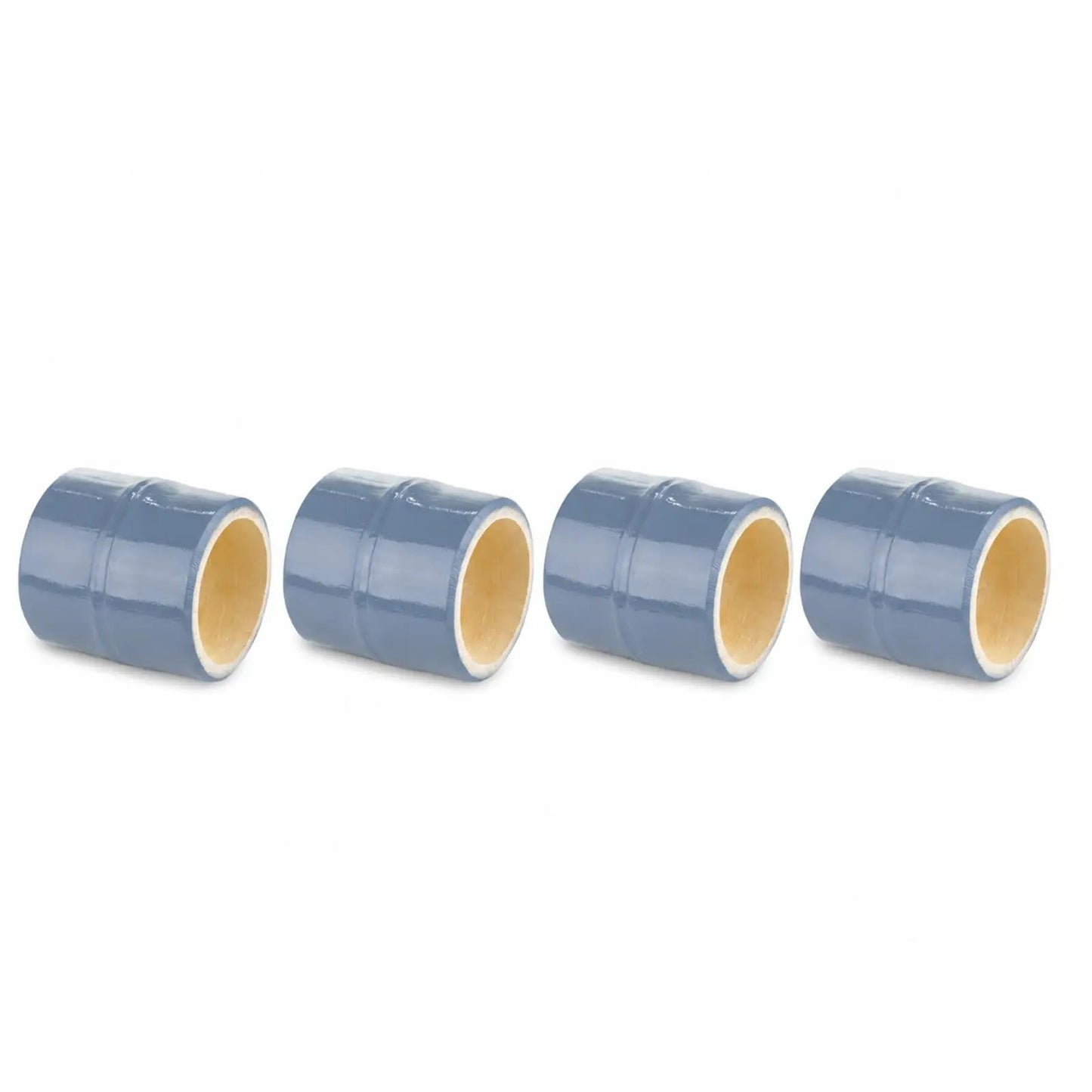 Blue painter's tape rolls with yellow cores, four rolls lined up on Tampa Home & Garden Store