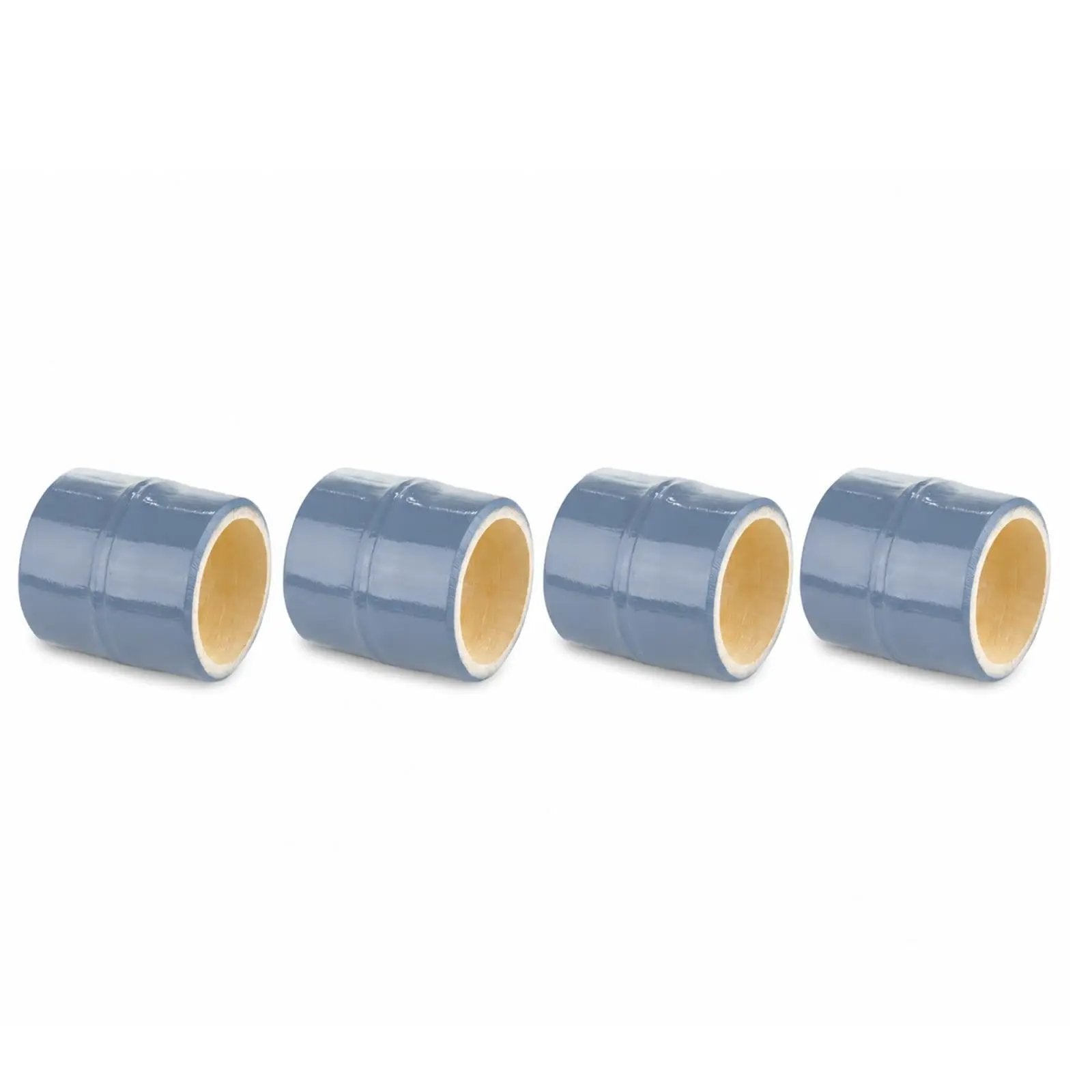 Blue painter's tape rolls with yellow cores, four rolls lined up on Tampa Home & Garden Store