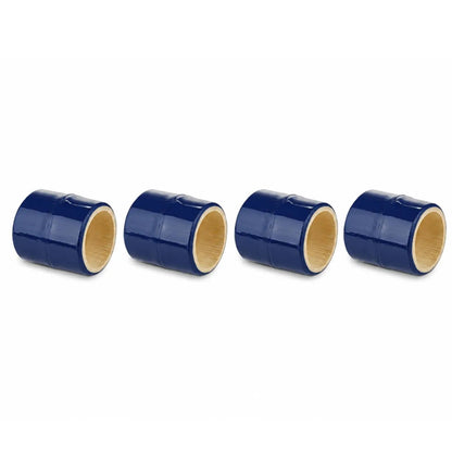 Brazilian Bamboo Napkin Rings, blue lacquer exterior with natural bamboo interior, set of 4 on Tampa Home & Garden Store