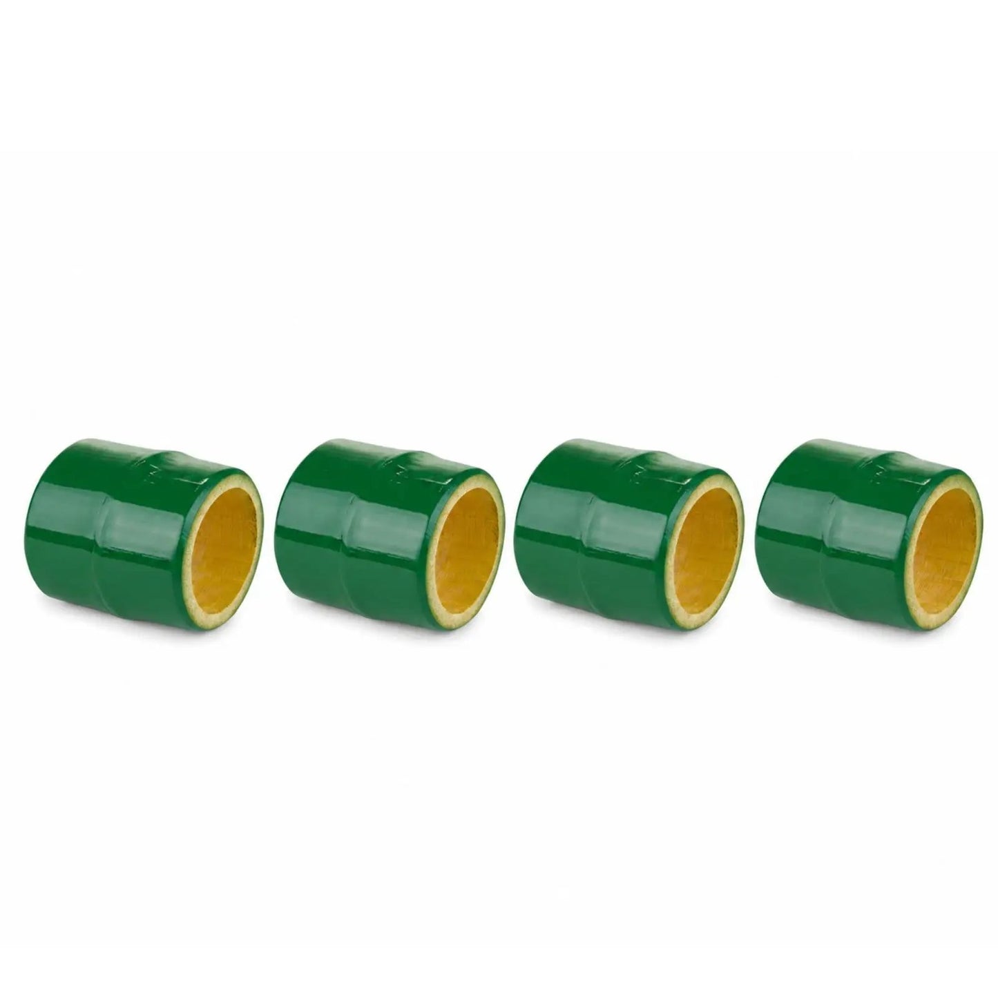Green tape rolls, 4-pack with yellow cores, glossy finish on Tampa Home & Garden Store