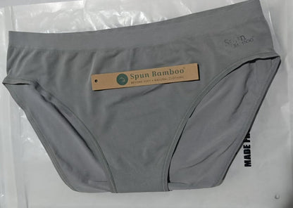 New women's high-leg brief underwear in gray bamboo blend by Spun Bamboo on Tampa Home & Garden Store