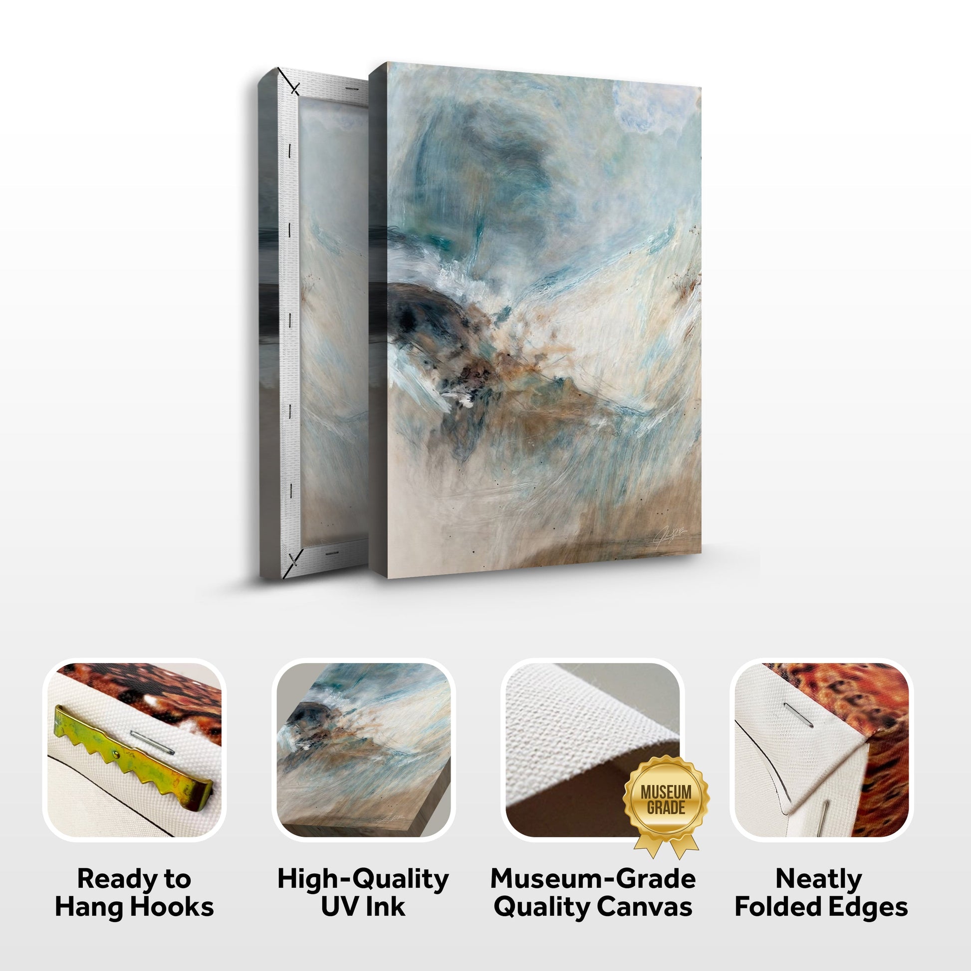 Canvas Print Whispering Coast II by Tailored Canvases; waves on crafting canvas, gallery-wrapped on Tampa Home & Garden Store
