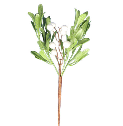 White Berry Mistletoe Pick - Tampa Home & Garden Store