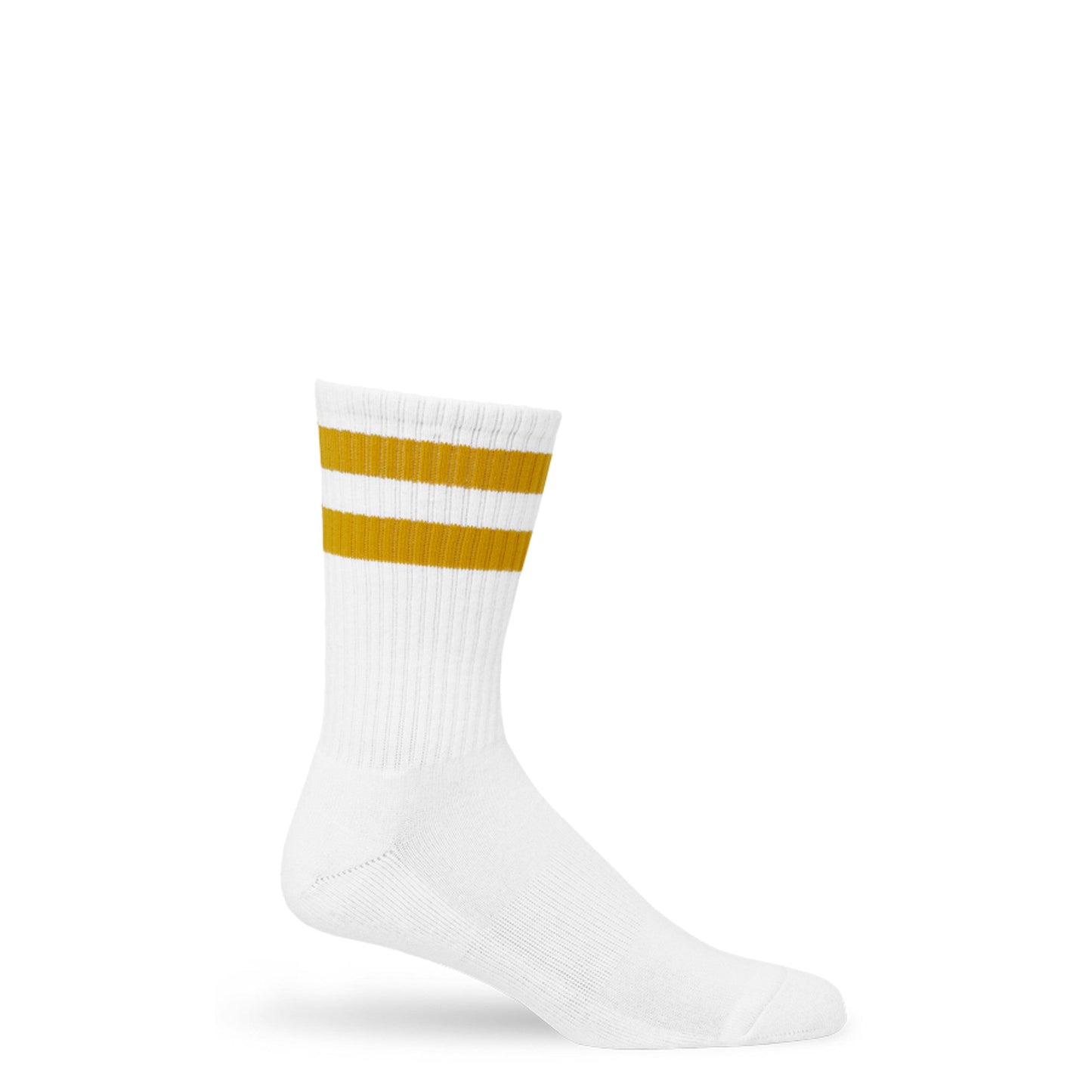 Navy Gold Mixed Socks 8 Pack white sock with two gold stripes at cuff on Tampa Home & Garden Store