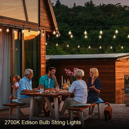 White Edison String Lights Dimmable Outdoor Edison String Lights - Tampa Home & Garden Store
