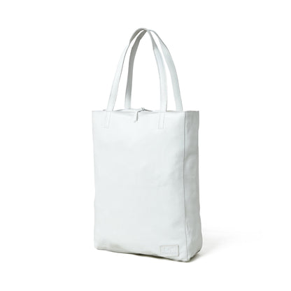 White Leather Shoulder Tote Bag - Tampa Home & Garden Store