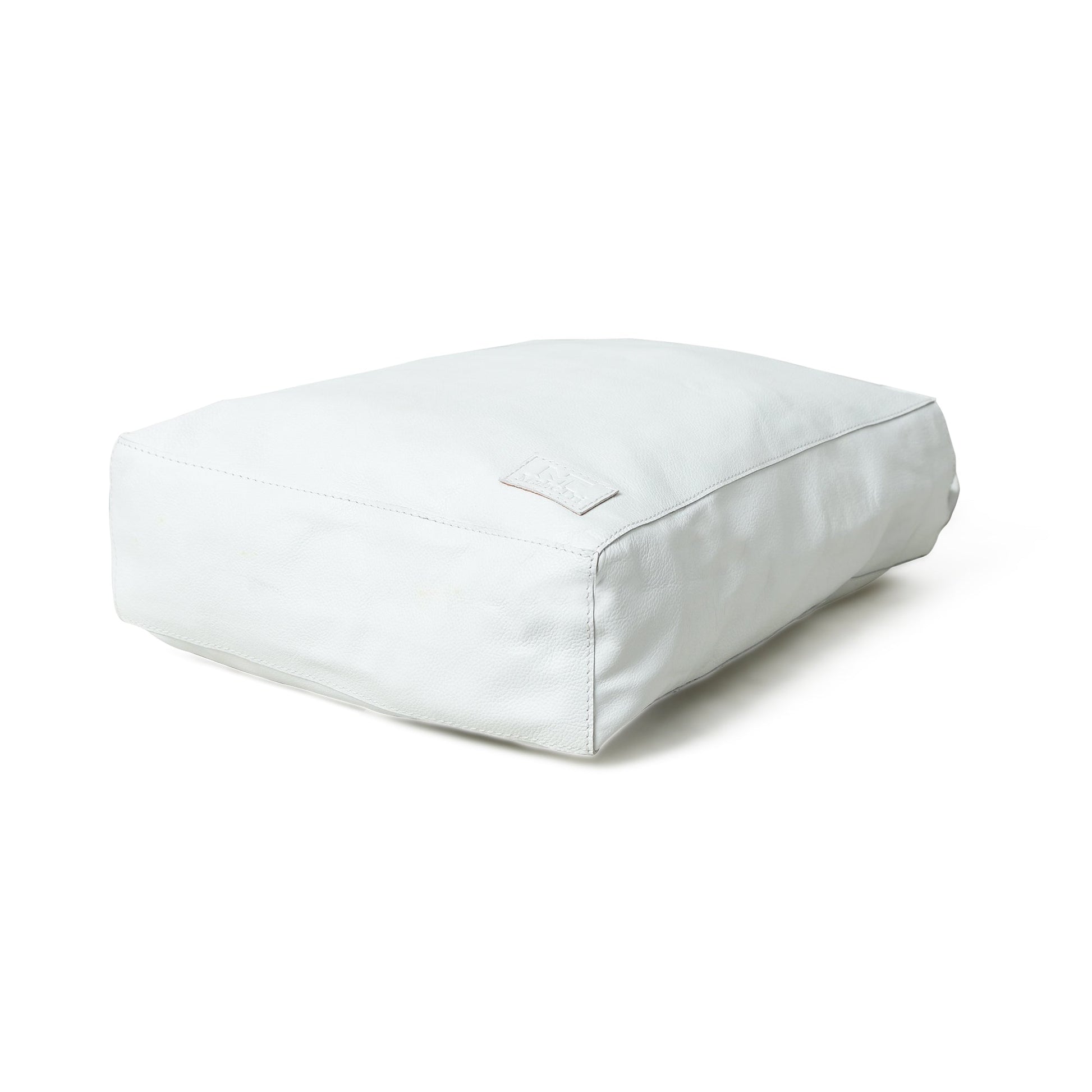 White Leather Shoulder Tote Bag - Tampa Home & Garden Store