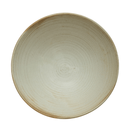 White Matte Stoneware Glazed Bowl - Tampa Home & Garden Store