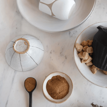 White Matte Stoneware Glazed Bowl - Tampa Home & Garden Store