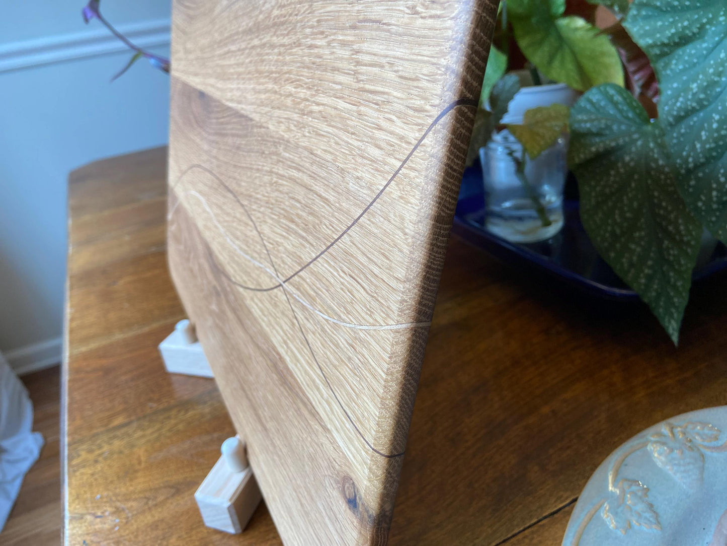 White Oak Charcuterie Board - Exotic Wood Decorative Banding - Tampa Home & Garden Store