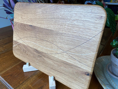 White Oak Charcuterie Board - Exotic Wood Decorative Banding - Tampa Home & Garden Store