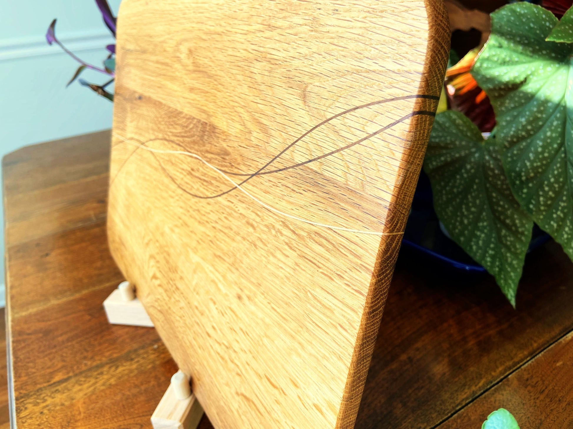 White Oak Charcuterie Board - Exotic Wood Decorative Banding - Tampa Home & Garden Store