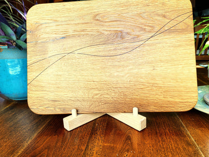 White Oak Charcuterie Board - Exotic Wood Decorative Banding - Tampa Home & Garden Store