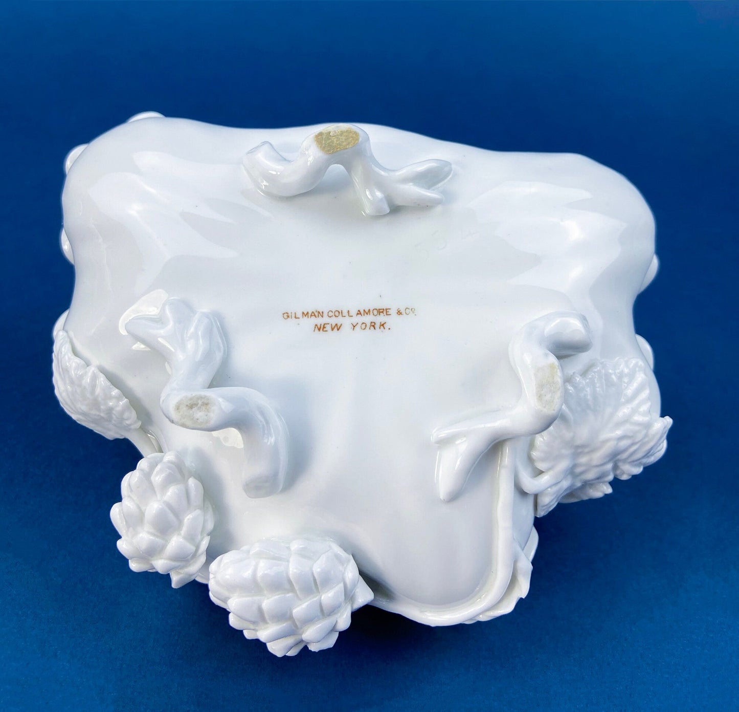 White Porcelain Cupid Soap Potpourri Serving Dish. Cupid Playing Flute. Gilman Coll. "Amore", NY. Original. Gift of Love. White Table Decor. - Tampa Home & Garden Store