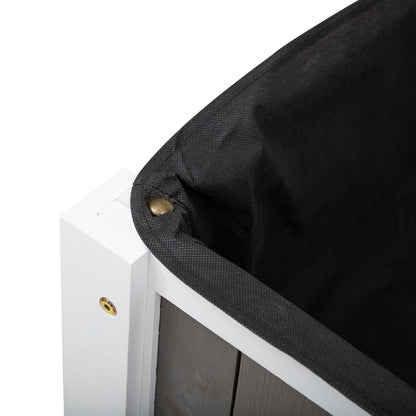 White Wooden 2 Level Elevated Raised Garden Planter Bed - Tampa Home & Garden Store