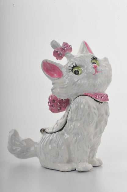 White and Pink Cat - Tampa Home & Garden Store
