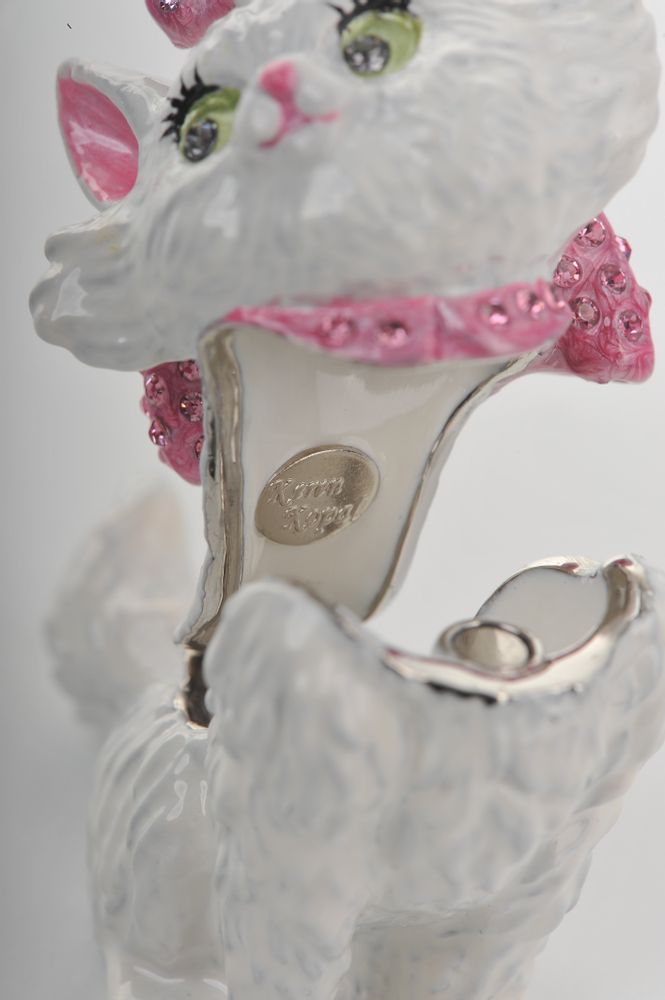 White and Pink Cat - Tampa Home & Garden Store