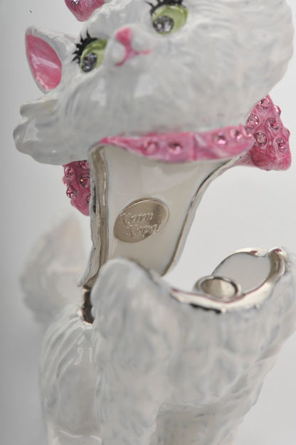 White and Pink Cat - Tampa Home & Garden Store