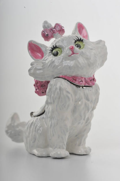 White and Pink Cat - Tampa Home & Garden Store