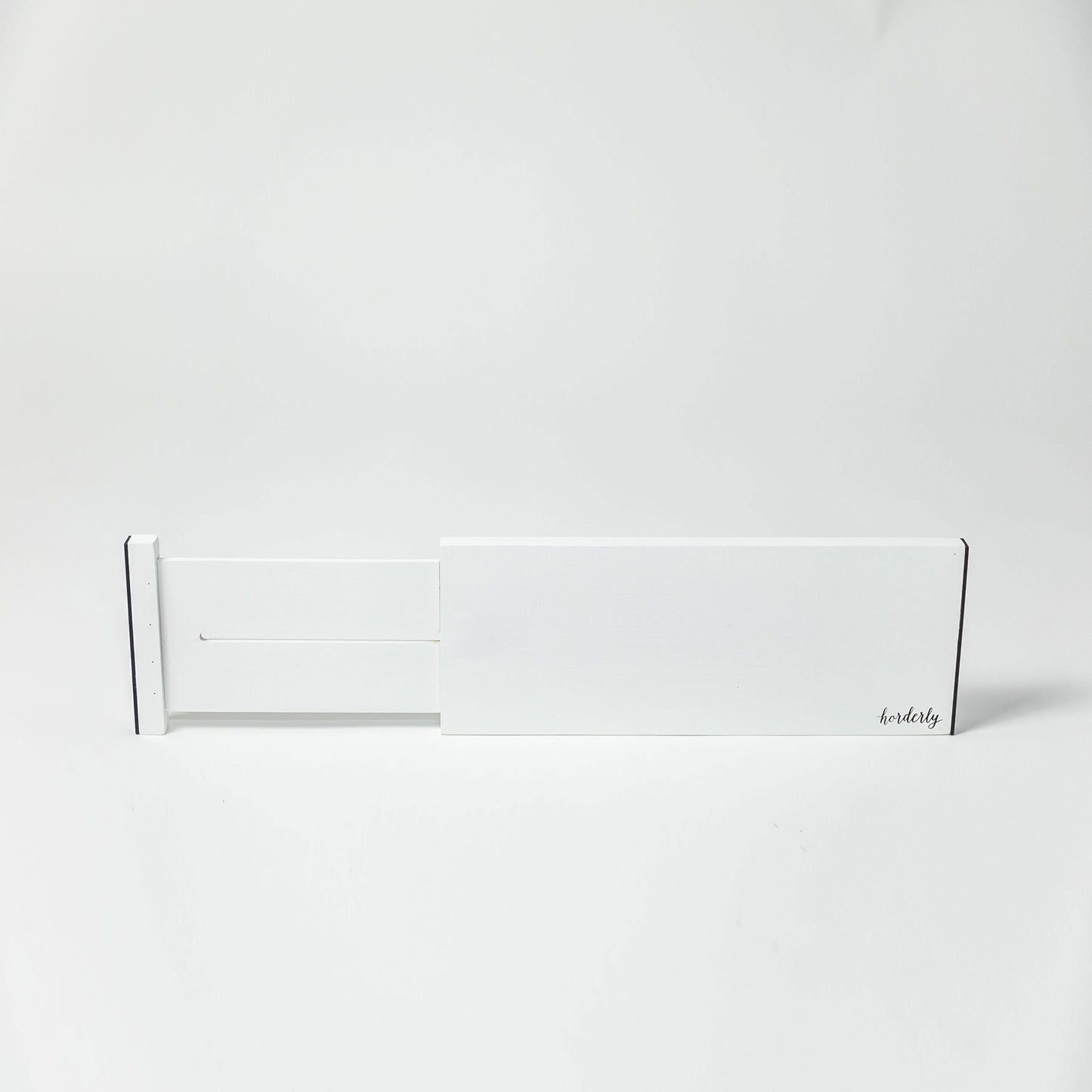 Bamboo Expandable Drawer Dividers White by Horderly in packaging with logo on Tampa Home & Garden Store