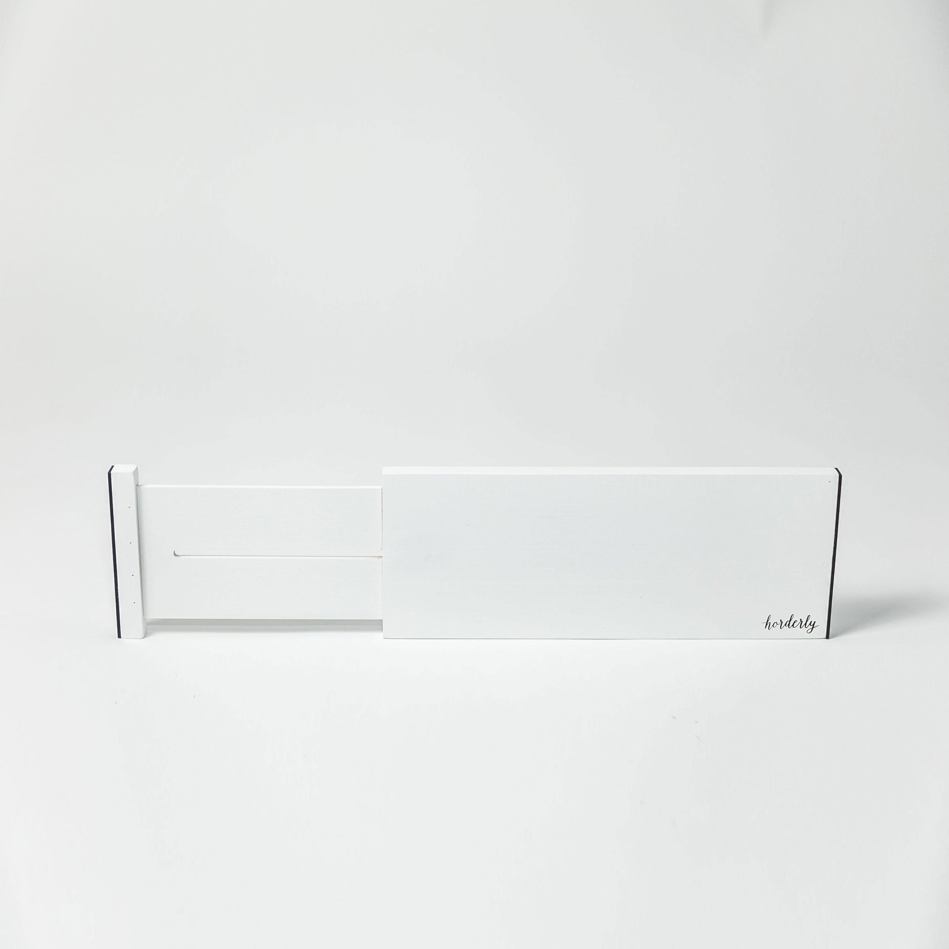 Bamboo Expandable Drawer Dividers White by Horderly in packaging with logo on Tampa Home & Garden Store