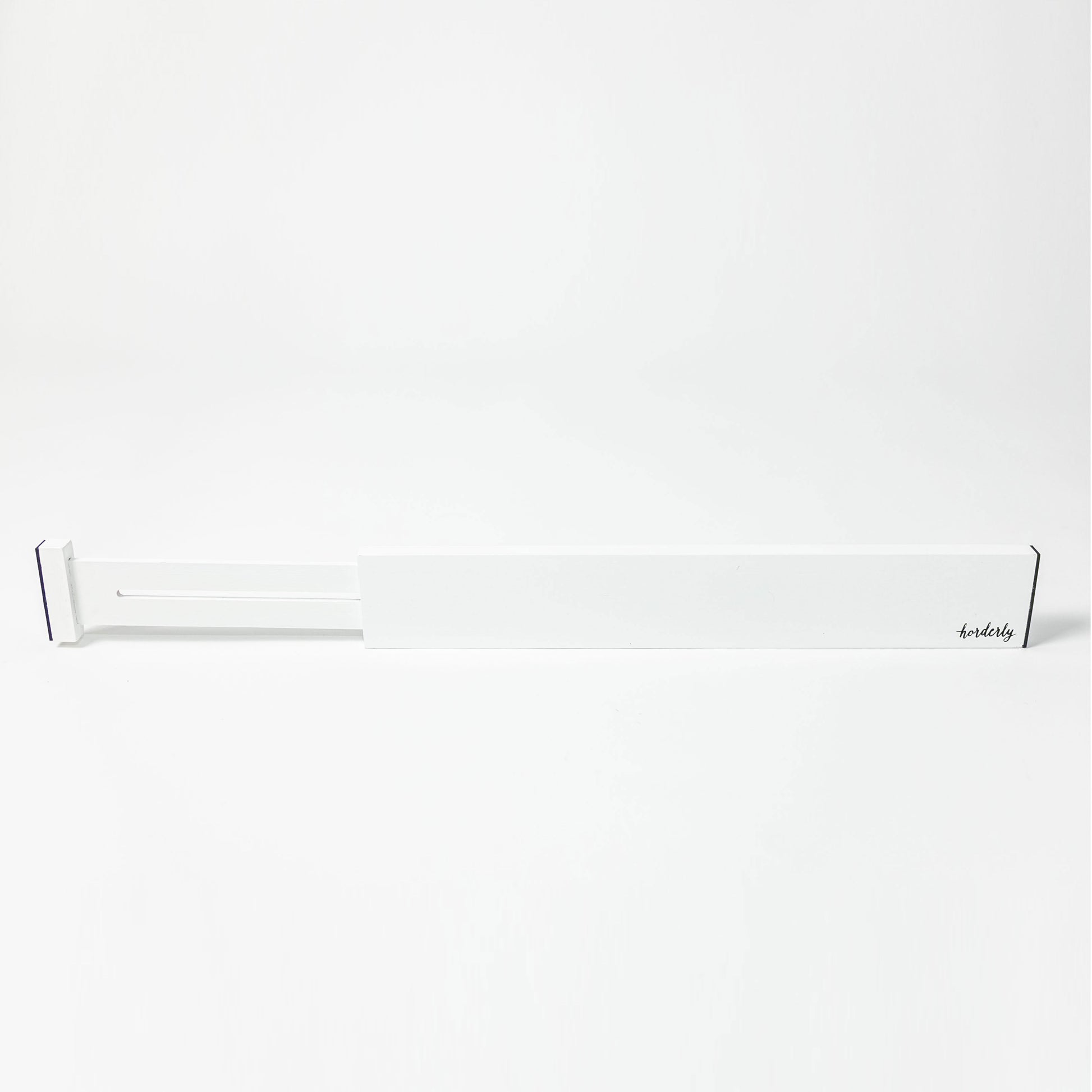 Bamboo Expandable Drawer Dividers White by Horderly; white divider rails in packaging on Tampa Home & Garden Store