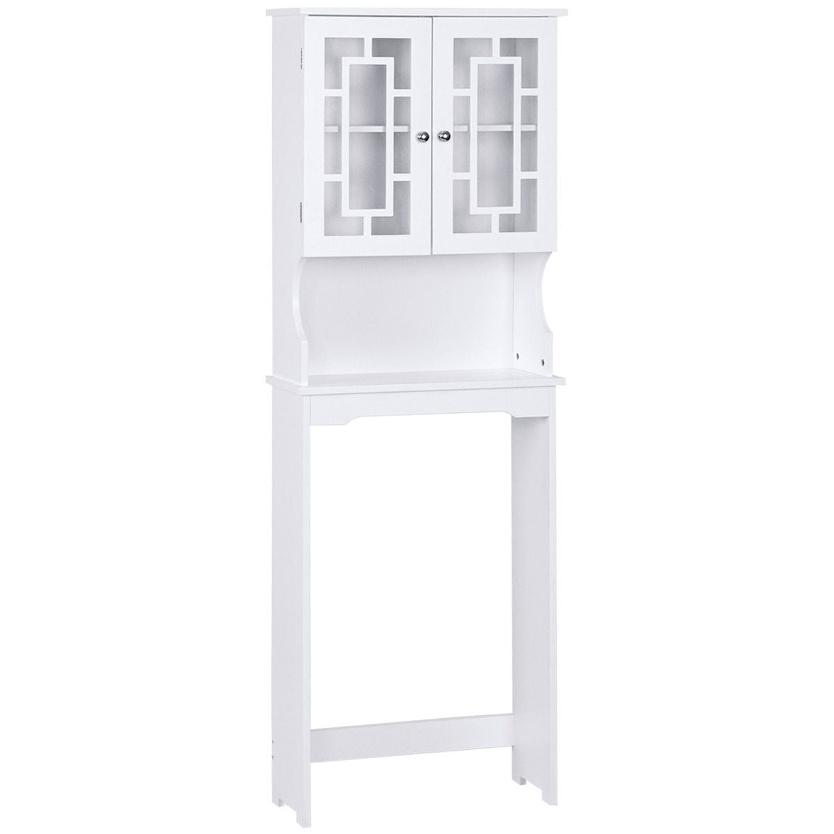 Organizador ahorrador de espacio para baño con estante ajustable - Gris