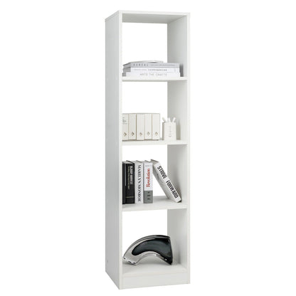 5 Tiers 4-Cube Narrow Bookshelf with 4 Anti-Tipping Kits