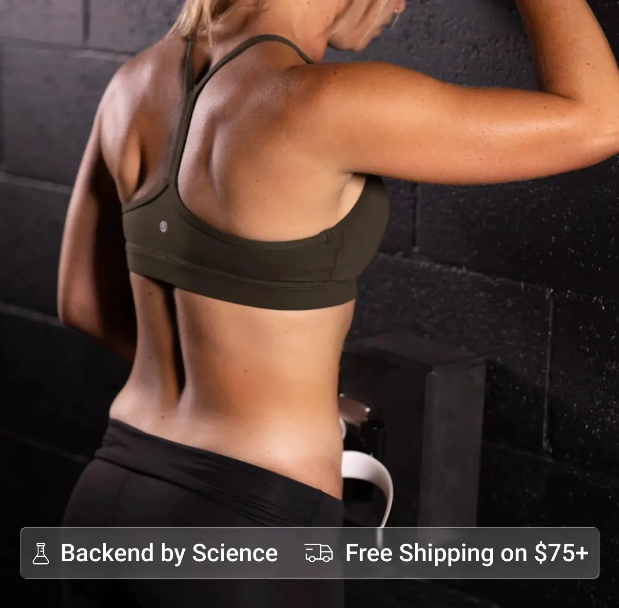 Hip Hook System muscle release tool by Aletha Health worn by athlete in sports bra on Tampa Home & Garden Store