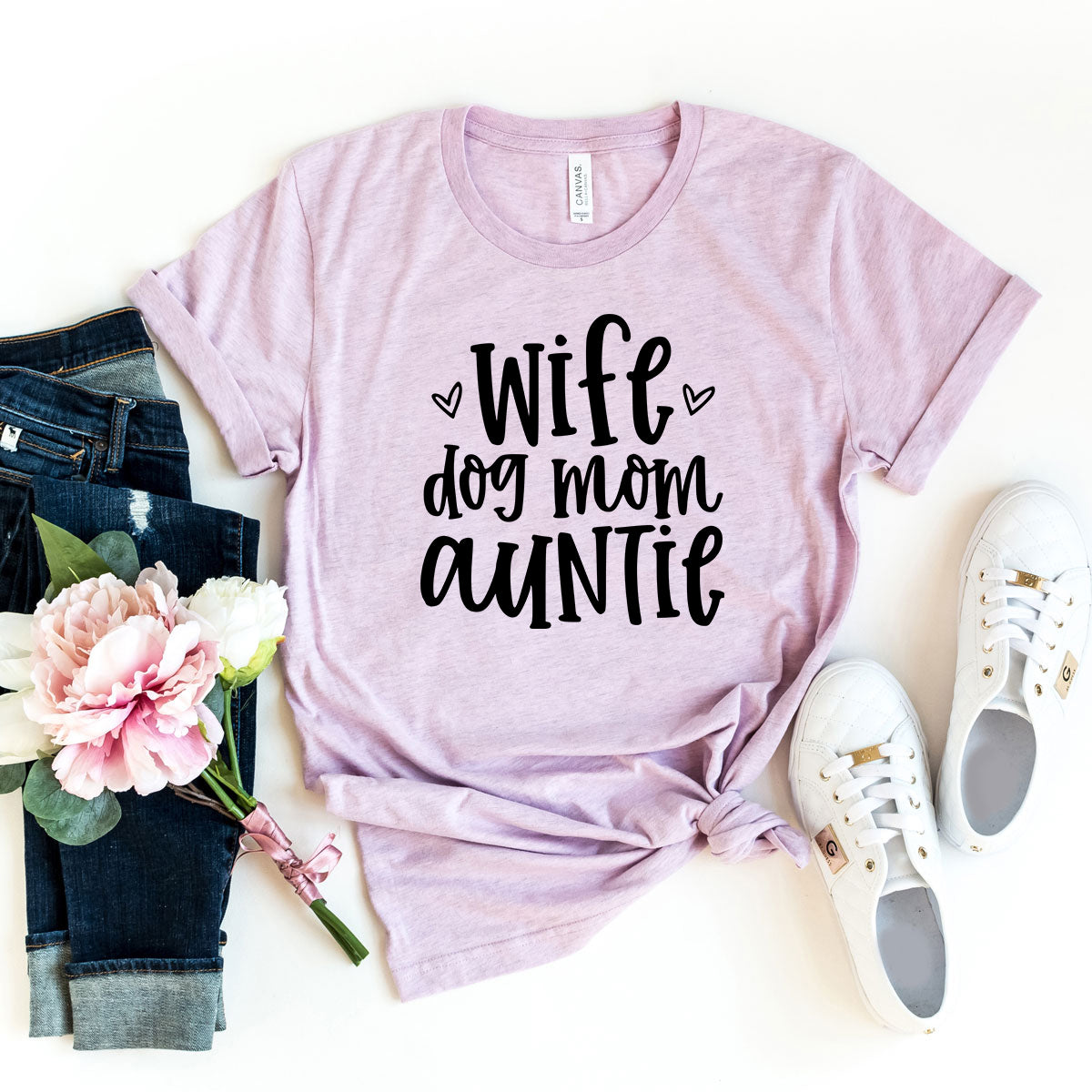 Wife, Dog Mom, Auntie T-Shirt - Tampa Home & Garden Store