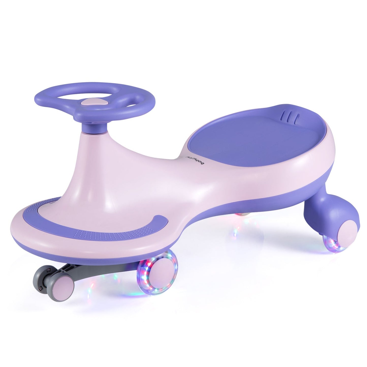 Wiggle Car Ride-on Toy with Flashing Wheels-Blue