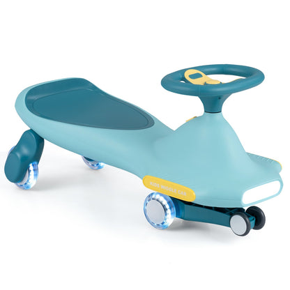 Wiggle Car ride-on toy for kids with LED flashing wheels and music turquoise by DirectDeals on Tampa Home & Garden Store